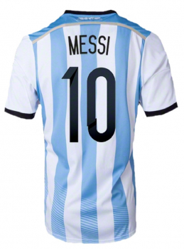 Adidas Argentinien Trikot 10 Lionel Messi WM 2014 heim weiß blau Herren M oder XL