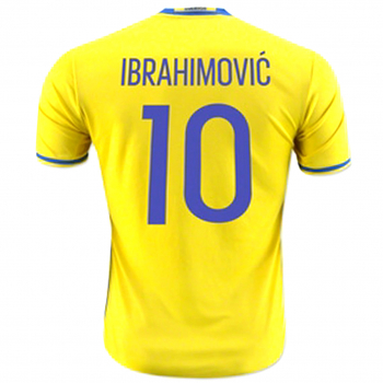 Adidas Suecia camiseta 10 Zlatan Ibrahimovic 2016 amarillo con patch señor XL