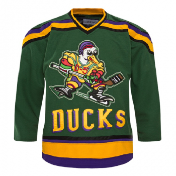 Anaheim Mighty Ducks Trikot individuelle Beflockung NHL Film Grün Neu Herren S/M/L/XL/XXL/XXXL