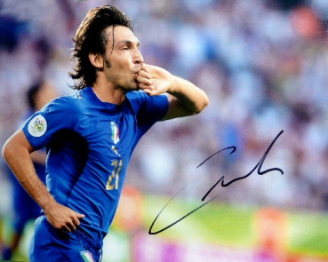 Puma Italien Trikot 21 Andrea Pirlo 2006 WM Weltmeister blau heim Herren S/L/XL