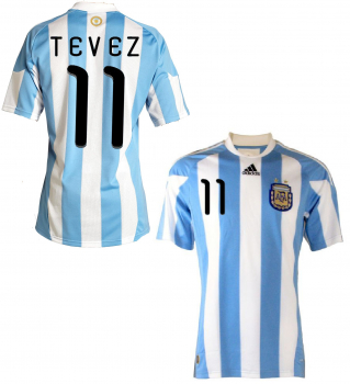 Adidas Argentinien Trikot 11 Carlos Tevez WM 2010 Heim Herren XXL/2XL