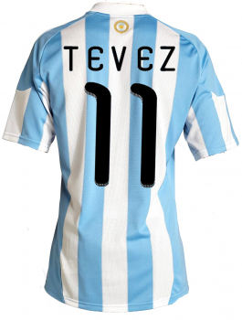Adidas Argentinien Trikot 11 Carlos Tevez WM 2010 Heim Herren XXL/2XL