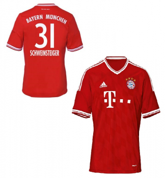 Adidas FC Bayern München Trikot 31 Bastian Schweinsteiger 2013/14 Triple Herren XS Kinder 164 cm