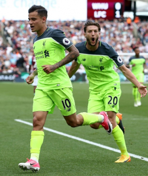 New Balance FC Liverpool camiseta 10 Philippe Coutinho 2016/17 away Standard Chartered senor L