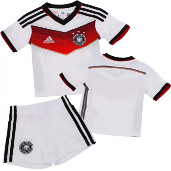 Adidas Deutschland Trikot + Hose WM 2014 heim weiß DFB 3 Sterne Minikit Baby Kind 68, 74, 80, 86 oder 92 cm