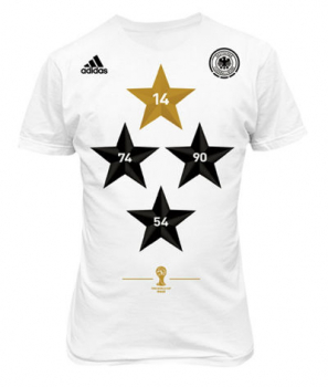 Adidas Deutschland T-Shirt Coming Home Winner 4-Sterne WM 2014 DFB Weiß Damen S