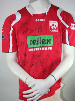 Jako Rot Weiss Ahlen Trikot Handsigniert im DSF verlost NEU signiert Herren M
