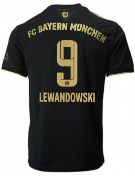 Adidas FC Bayern München Trikot 9 Robert Lewandowski 2021/22 schwarz gold Herren M