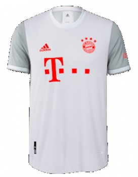 Adidas FC Bayern München Trikot 2020/21 weiß/grau auswärts Herren L