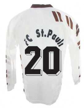 Patrick FC St. Pauli jersey 20 Martin Driller 1992/93 Deutscher Ring New home men's XL or XXL/2XL