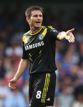 Adidas FC Chelsea London Trikot 8 Frank Lampard 2012/13 matchworn Schwarz Herren XL