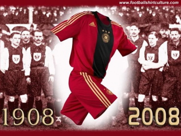 Adidas Deutschland Trikot 7 Basitan Schweinsteiger Euro 2008 schwarz rot DFB auswärts Herren M