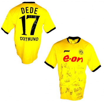 Goool Borussia Dortmund Trikot 17 Dede 2003/04 BVB E-on Gelb Signiert Herren XL