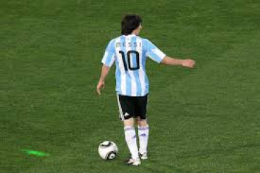 Adidas Argentinien Trikot 10 Lionel Messi WM 2010 heim weiß blau Herren M