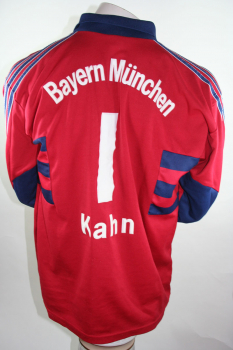 Adidas FC Bayern München Torwart Trikot 1 Oliver Kahn 1997-1998-1999 Rot Opel Herren S = M (L)