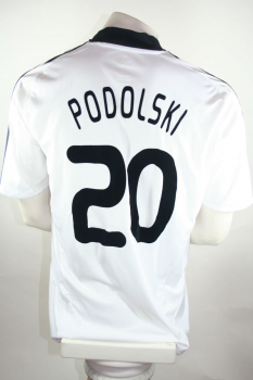 Adidas Germany jersey 20 Lukas Podolski Euro 2008 home white men's L or XXL