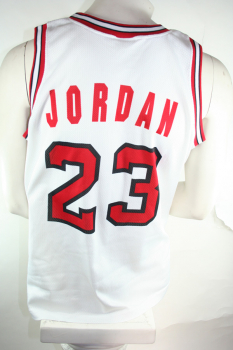 Champion Chicago Bulls Trikot 23 Michael Air Jordan Weiß weiss NBA Herren M oder XXL = US 52