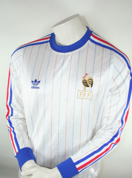 Adidas Frankreich Trikot WM 1982-86 Euro Heim Weiß Originals Herren S