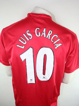 Reebok FC Liverpool camiseta 10 Luis Garcia Champions League campeones final 2005 rojo senor XL