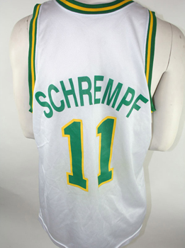 Champion Seattle Super Sonics Trikot 11 Detlef Schrempf weiß NBA 90er Herren XL