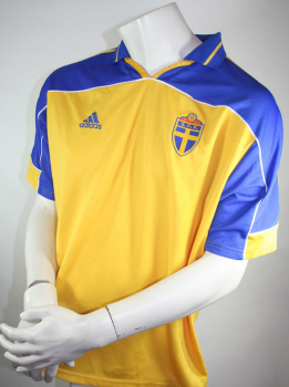 Adidas Schweden Trikot Euro 2000 bis WM 2002 heim gelb Herren XL