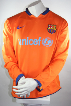 Nike Fc Barcelona Trikot Deco 20 2006/07 Langarm Match worn Unicef Herren XL