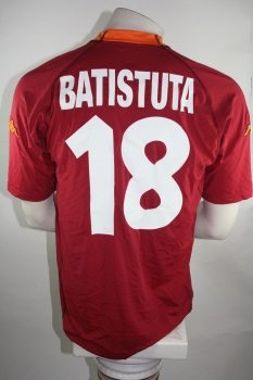 Preview: Kappa AS Rom Trikot 18 Gabriel Batistuta 2000/01 batigol Rot Heim Herren XL
