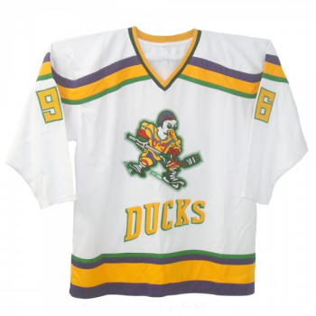 Anaheim Mighty Ducks Trikot NHL Film Movie Banks Conway Weiß Neu - S/M/L/XL/XXL/3XL