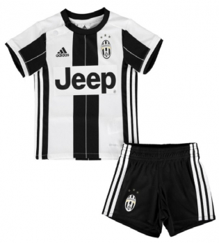 Adidas Juventus Turin Trikot mit Hose schwarz weiß Jeep 2016-17 Baby-kit Kind 80 9-12m