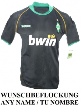 Kappa SV Werder Bremen Trikot 11 Klose 10 Diego 22 Frings 2006/07 Bwin Schwarz Herren S
