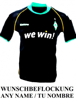 Kappa SV Werder Bremen Trikot 11 Klose 10 Diego 22 Frings 2006/07 we win Schwarz Neu Herren M oder XXXL/3XL