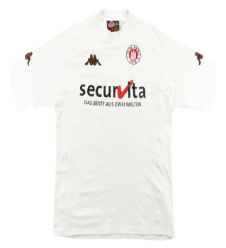 Kappa FC St. Pauli Trikot 2002/03 Patschinski Securvita/Securita Weiß(Grau Herren L