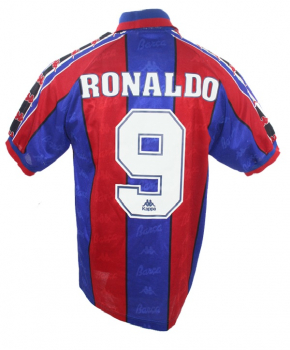 Preview: Kappa Fc Barcelona Trikot 9 Ronaldo 1995/96 Heim El fenomene Herren M oder L