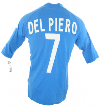 Kappa Italia camiseta 7 Alessandro Del Piero copa del mondo 2002 azul senor XL/XXL/2XL