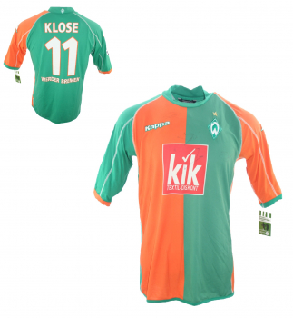 Kappa SV Werder Bremen Trikot 11 Miroslav Klose 2004/05 Papagei signiert Miro CL Herren XL/XXL