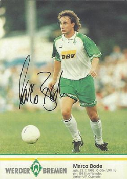 Puma SV Werder Bremen Trikot 11 Marco Bode 1995/96 DBV Heim weiß Herren S