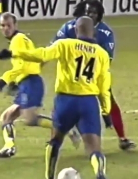 Nike FC Arsenal Trikot 14 Thierry Henry 2003/04 O2 Gelb unbeaten Herren XL