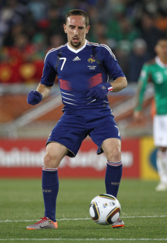 Adidas Frankreich Trikot 7 Franck Ribery WM 2010 Heim Blau Herren M