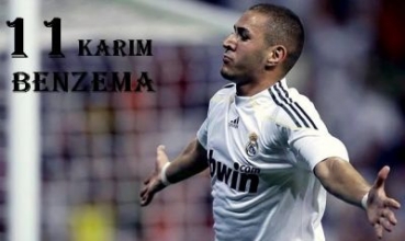 Adidas Real Madrid Trikot 11 Karim Benzema 2009/10 weiß heim bwin Herren L