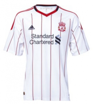 Adidas FC Liverpool camiseta 8 Steven Gerrard 2010/11 blanco senor XL
