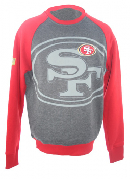 New Era San Francisco 49ers SF Sweatshirt Pullover Grau Rot NFL Herren S