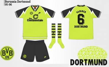 Nike Borussia Dortmund Trikot 1995/96 BVB Die Continentale Heim CL Herren S/M/L/XL oder XXL/2XL