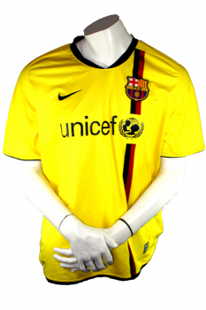 Nike FC Barcelona Trikot 9 Samuel Eto'o 2008/09 Unicef Gelb Auswärts Herren L