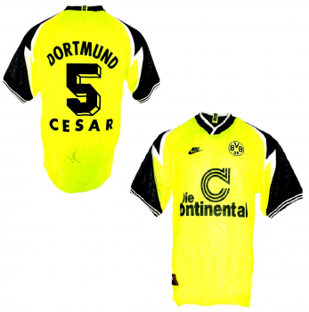Nike Borussia Dortmund Trikot 5 Julio César 1995/96 Continentale gelb BVB CL Herren XL