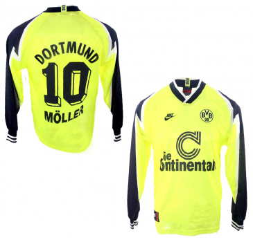 Nike Borussia Dortmund Trikot 10 Andreas Möller 1995/96 BVB Heim Kinder M = 152 cm bis 164 cm