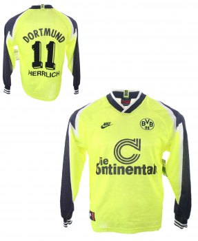 Nike Borussia Dortmund Trikot 11 Heiko Herrlich 1995/96 Continentale BVB Heim Herren XL