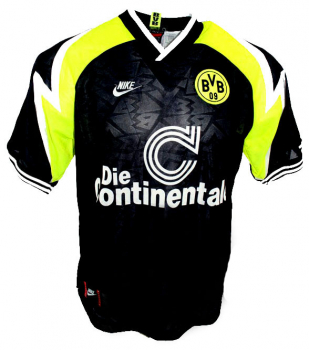 Nike Borussia Dortmund Trikot 1995/1996 Continentale BVB Schwarz Herren L