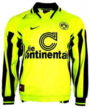 Nike Borussia Dortmund Trikot 1996/97 BVB Continentale langarm Gelb Herren XXL/2XL