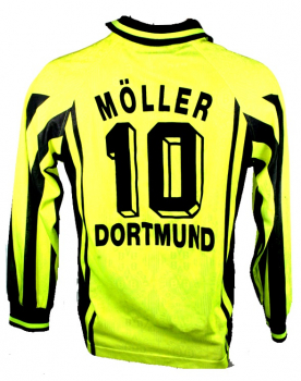 Nike Borussia Dortmund Trikot 10 Andreas Möller 1996/97 Continentale BVB Herren XS=164 Damen 36/38