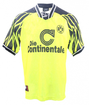 Nike Borussia Dortmund Meister Trikot 10 Andreas Möller 1994/95 Die Continentale gelb Herren XS = 164 cm